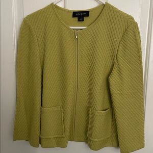 St John Knit Cardigan Sweater Zip Up Jacket